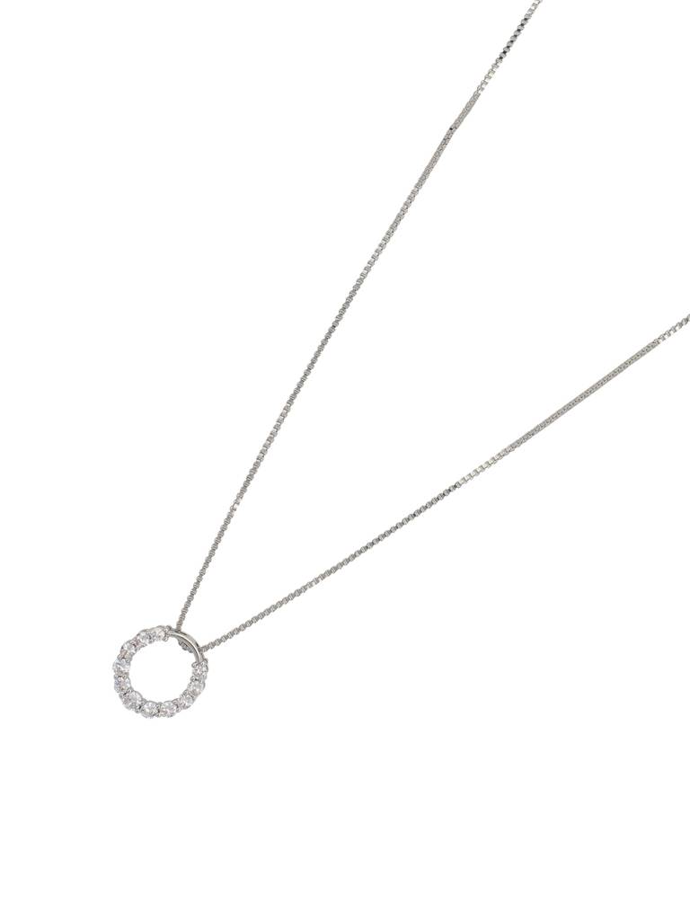 Sparkling Cz Circle Pendant : AVPE10041