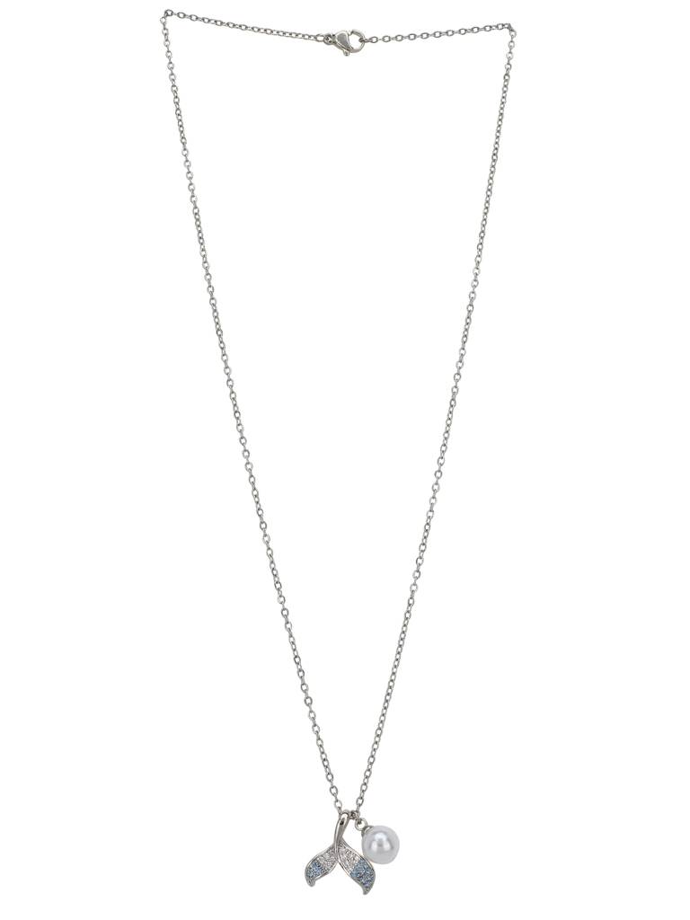 Mermaid Tail Cz Pendant : AVPE10043