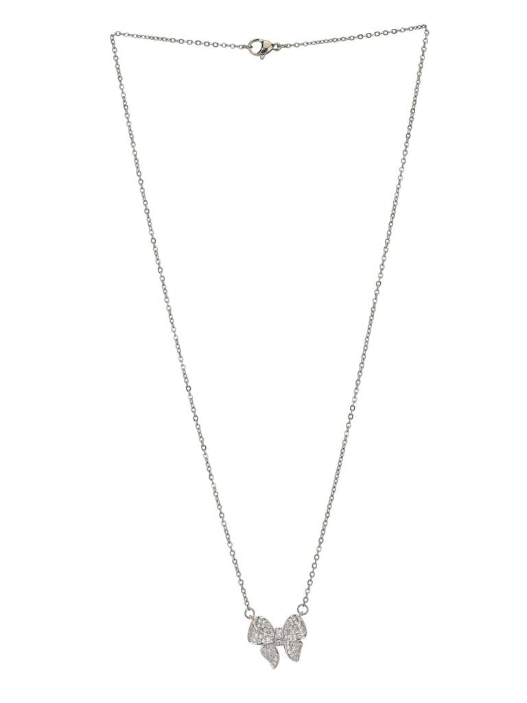 A Little Bow Cz Pendant : AVPE10044