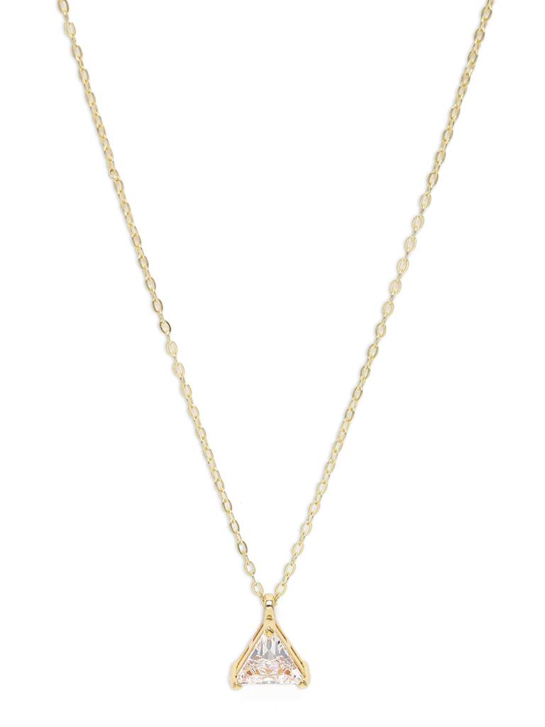 Triangle Diamond Cut Cz Pendant : AVPE10073