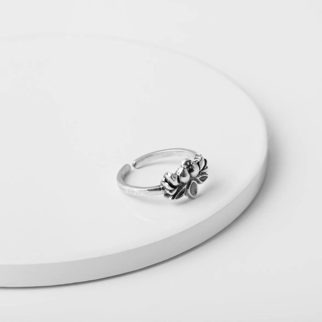 Silver Blooming Lotus Ring : AVR0103