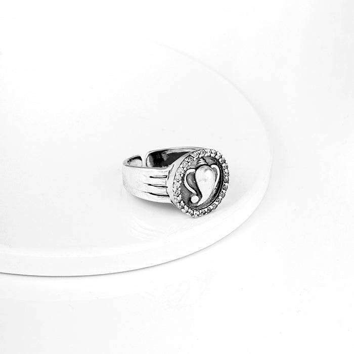 Oxidised Silver Ganpati Chakra Ring : AVR0107
