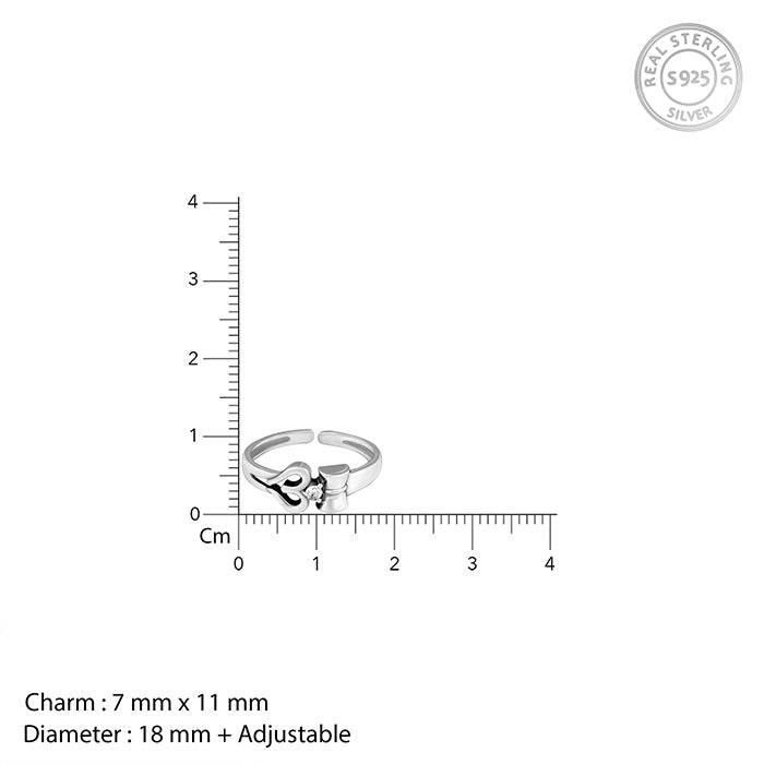Oxidised Silver Om Shiva Ring For Him : AVR0109