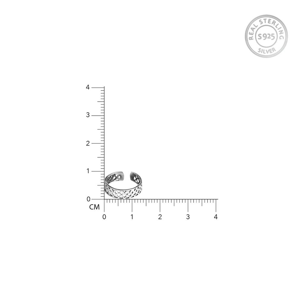 Oxidised Silver Mesh Toe Ring : AVTR001