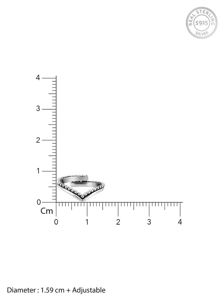 Silver Oxidised Silver Wishbone Toe Rings : AVTR028