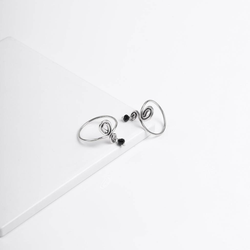 Oxidised Silver Alluring Toe Rings : AVTR043