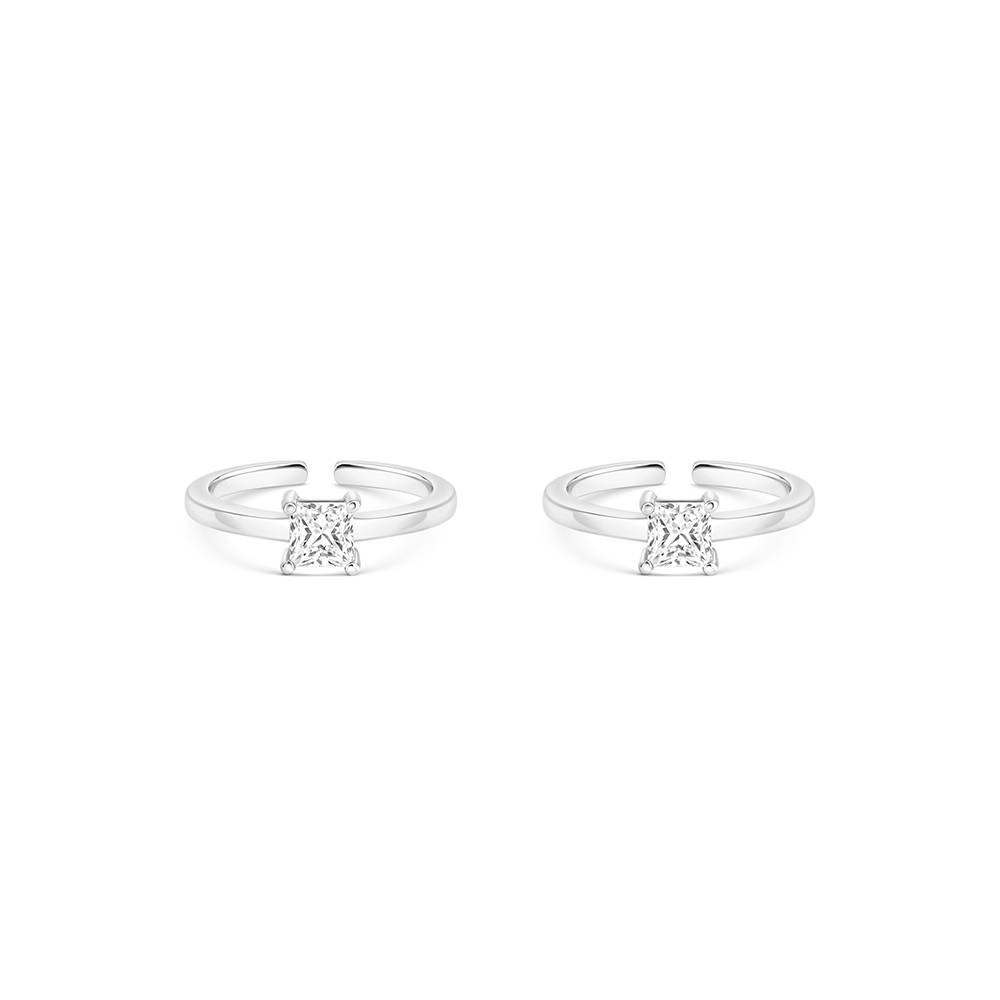 Square Cz Toe Ring : AVTR938