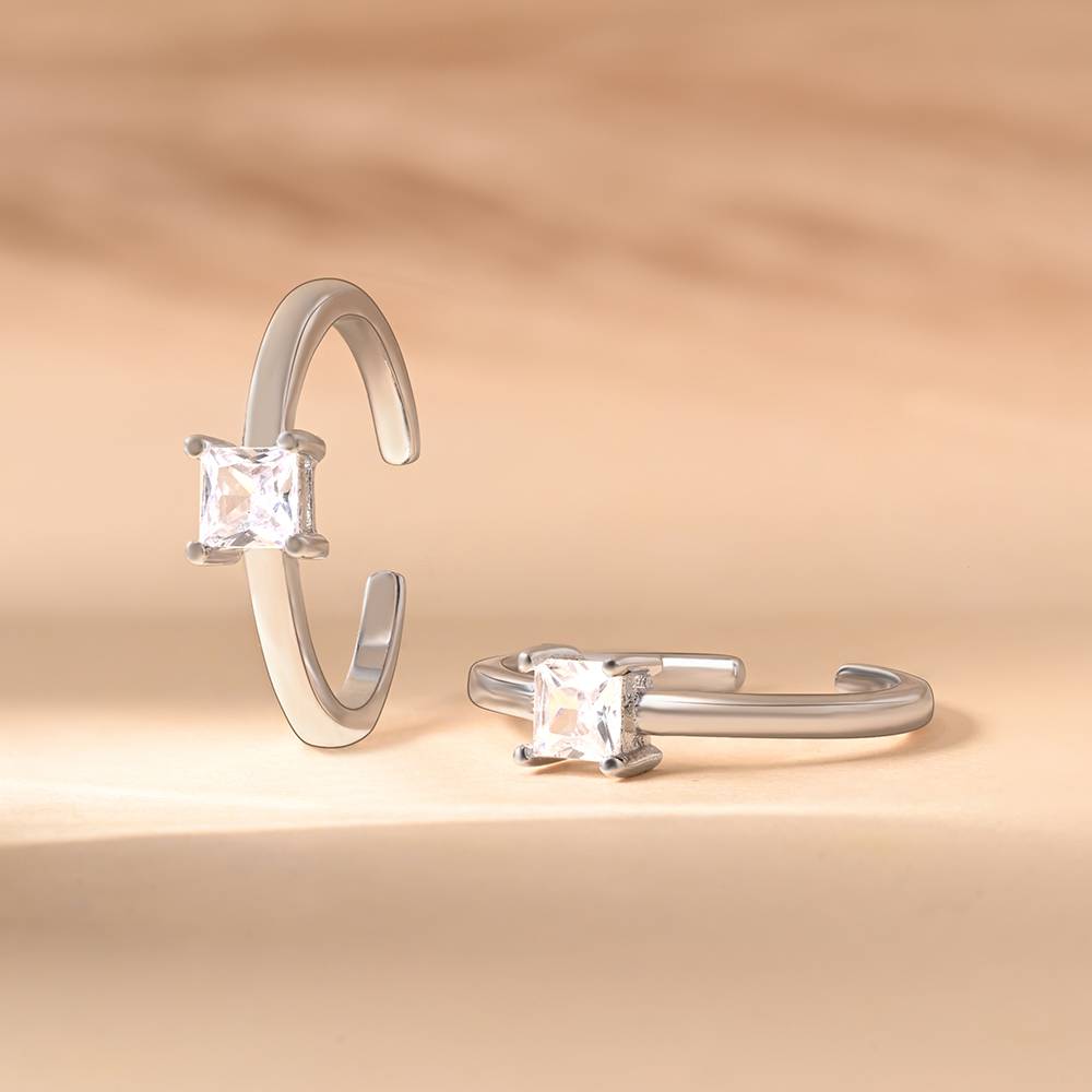 Square Cz Toe Ring : AVTR938