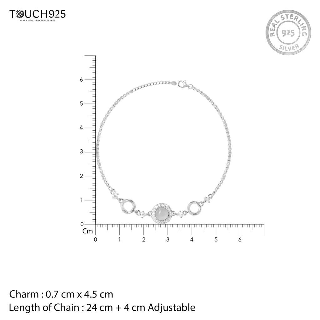 Round Dual Circular Anklet : AWPA330