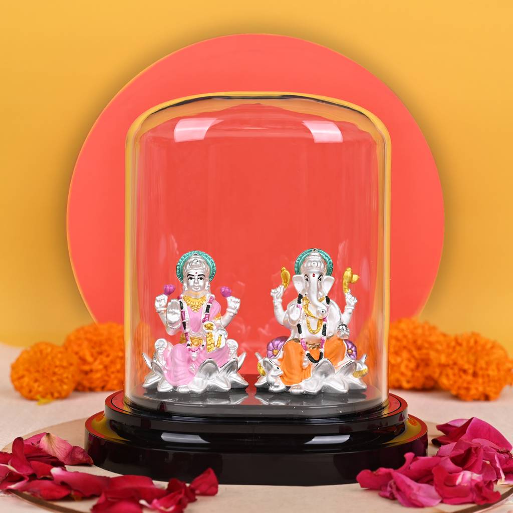 Touch925 999 Silver Laxmi Ganesh Harmony Idol : AXI50