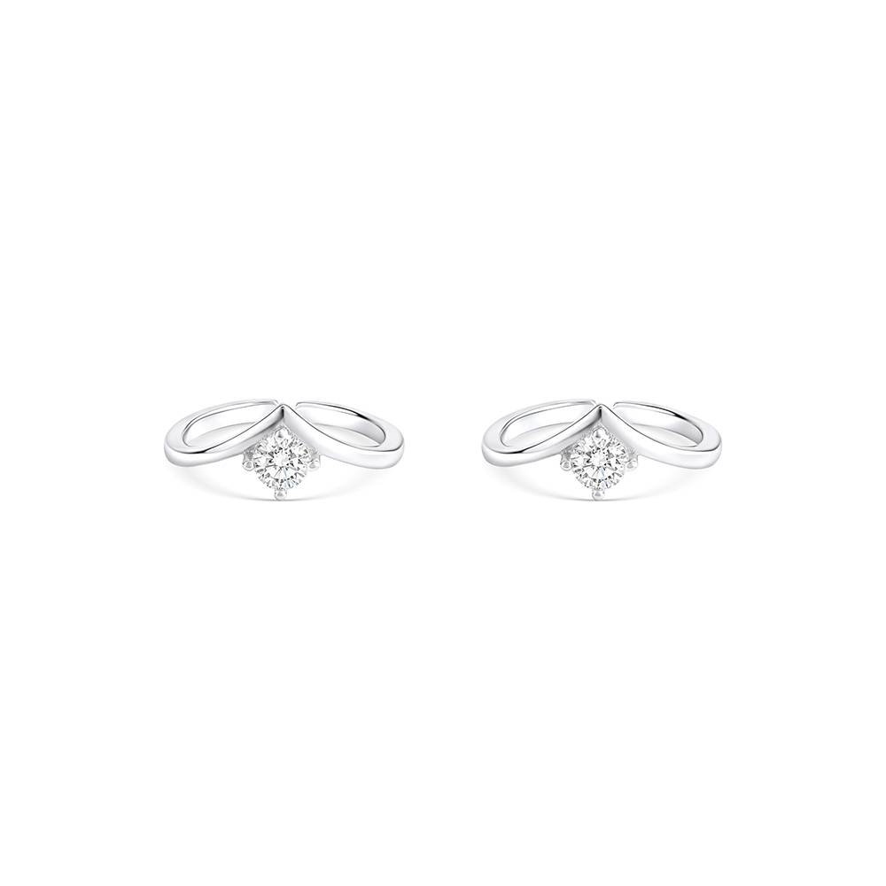 Solitaire Cz Toe Ring : AXTR992