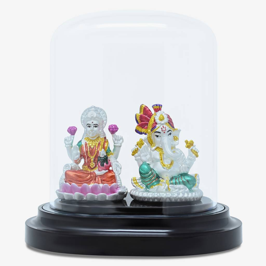 Touch925 999 Silver Serenity Ganesh Lakshmi Idol : AYI51