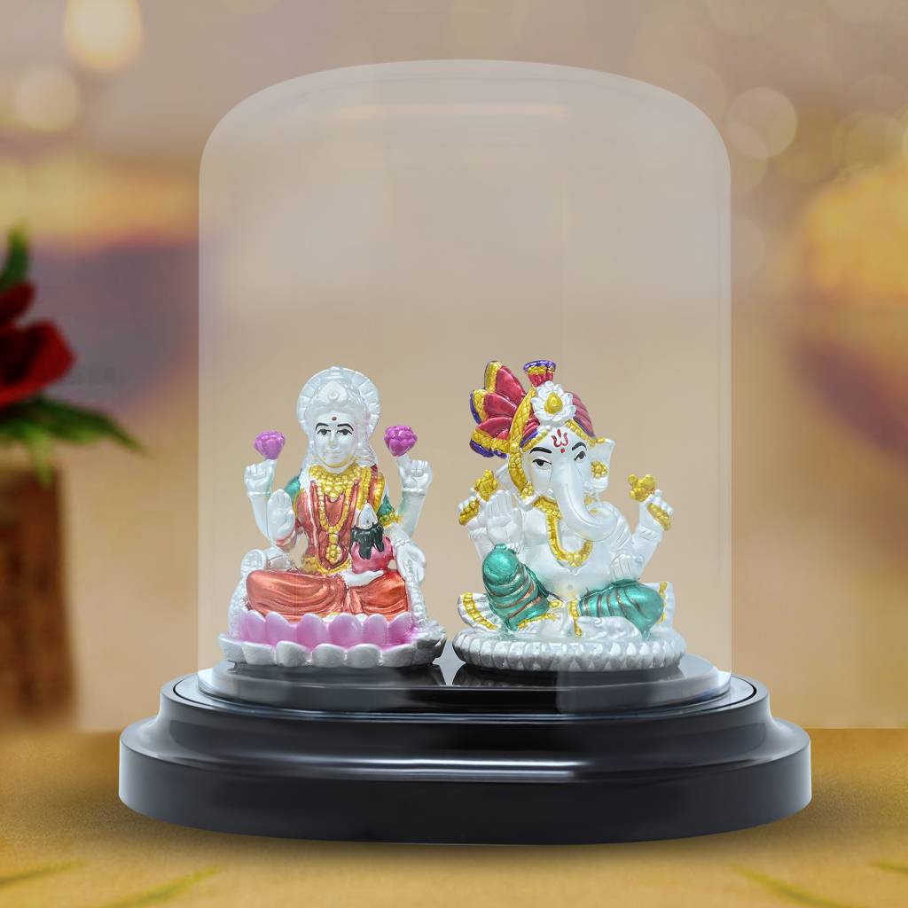 Touch925 999 Silver Serenity Ganesh Lakshmi Idol : AYI51