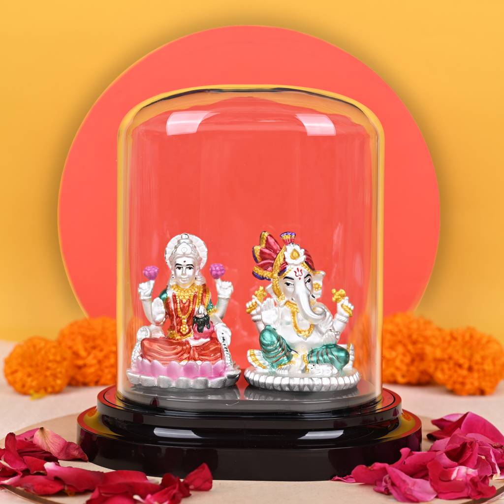 Touch925 999 Silver Serenity Ganesh Lakshmi Idol : AYI51