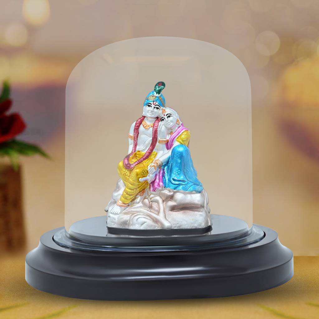 Touch925 999 Silver Radiant Radha Krishna Idol : AZI52