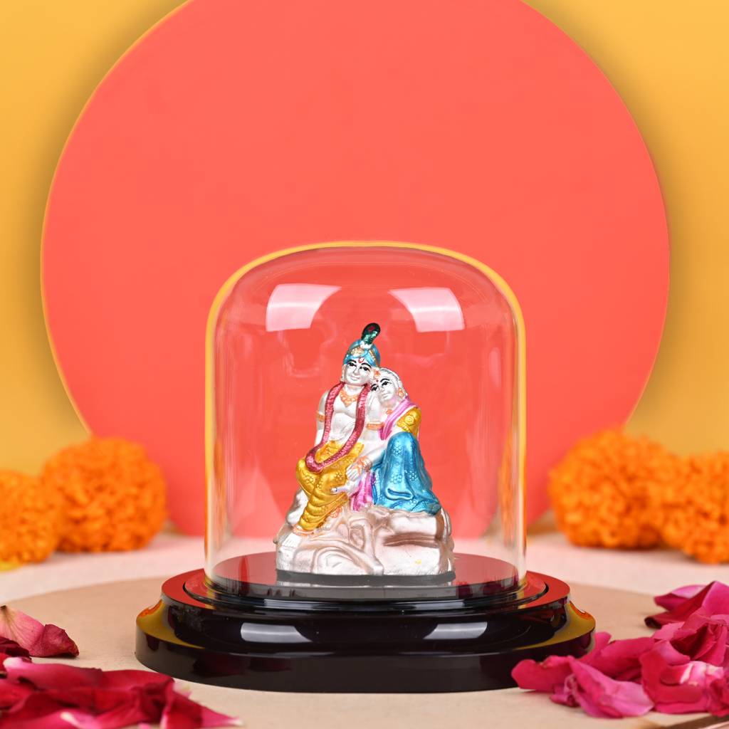 Touch925 999 Silver Radiant Radha Krishna Idol : AZI52