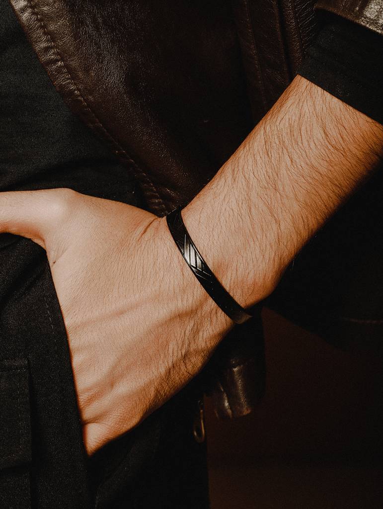 Men Stainless Steel Kada Bracelet-Aatmanabr38 : AatmanaBR38
