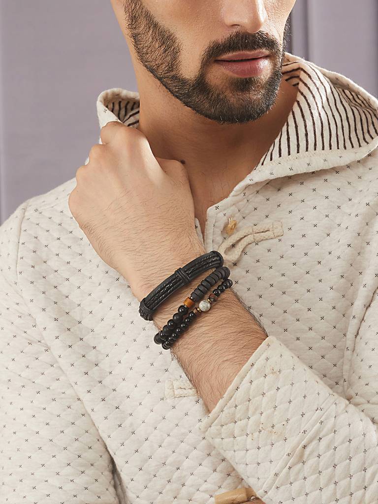 Men Set Of 3 Brass Bracelet : AatmanaBR58