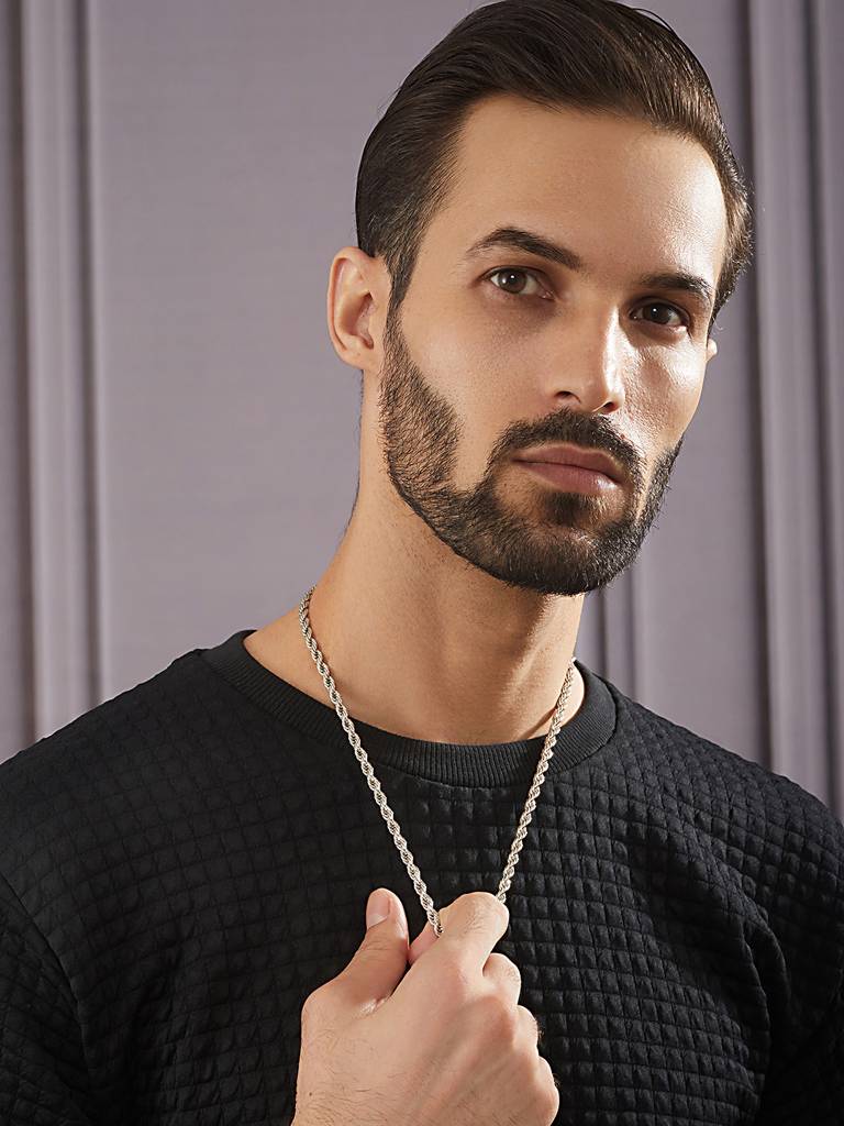 Men Brass Silver Plated Chain : AatmanaNL11