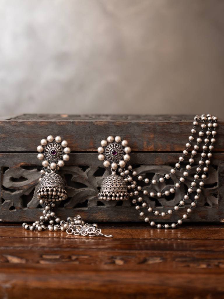 Anvaya Classic Four Layer Ball Earchain : SEC02