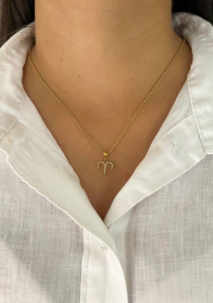 18K Gold Plated Zodiac Sign Necklace : N86C