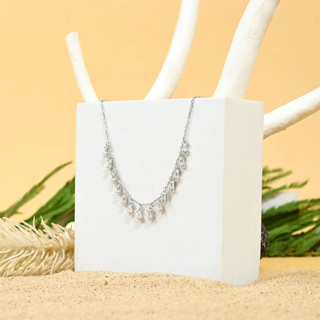 Multi Charm Necklace In Silver Color : AINC127