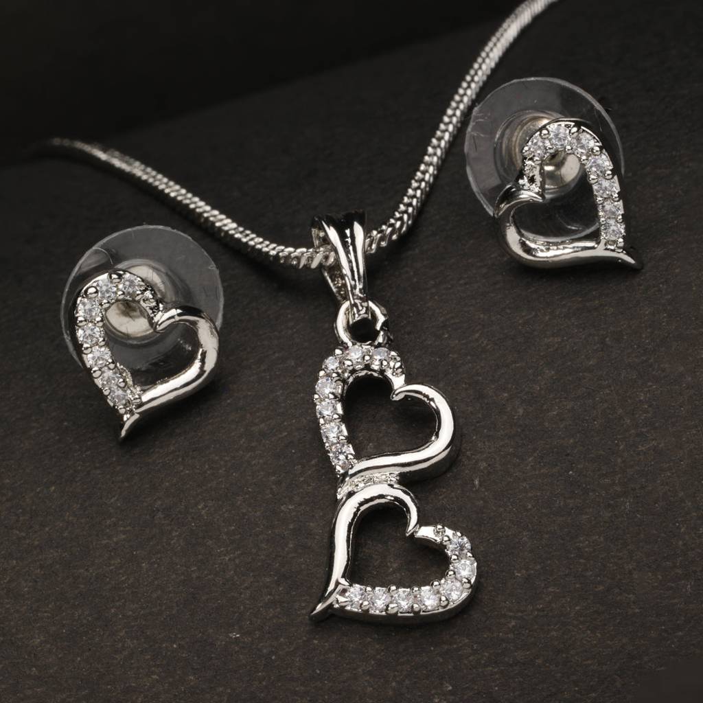 Forever Yours Pendant Set (Rodium) : PRO09