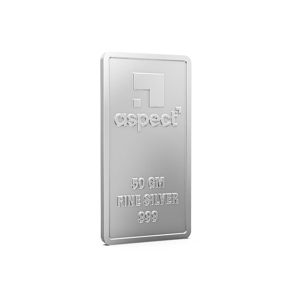50 Gm Kalpvruksha Silver Bar Pure 999 : 50gmKalpvrukshaSilverBarPure999