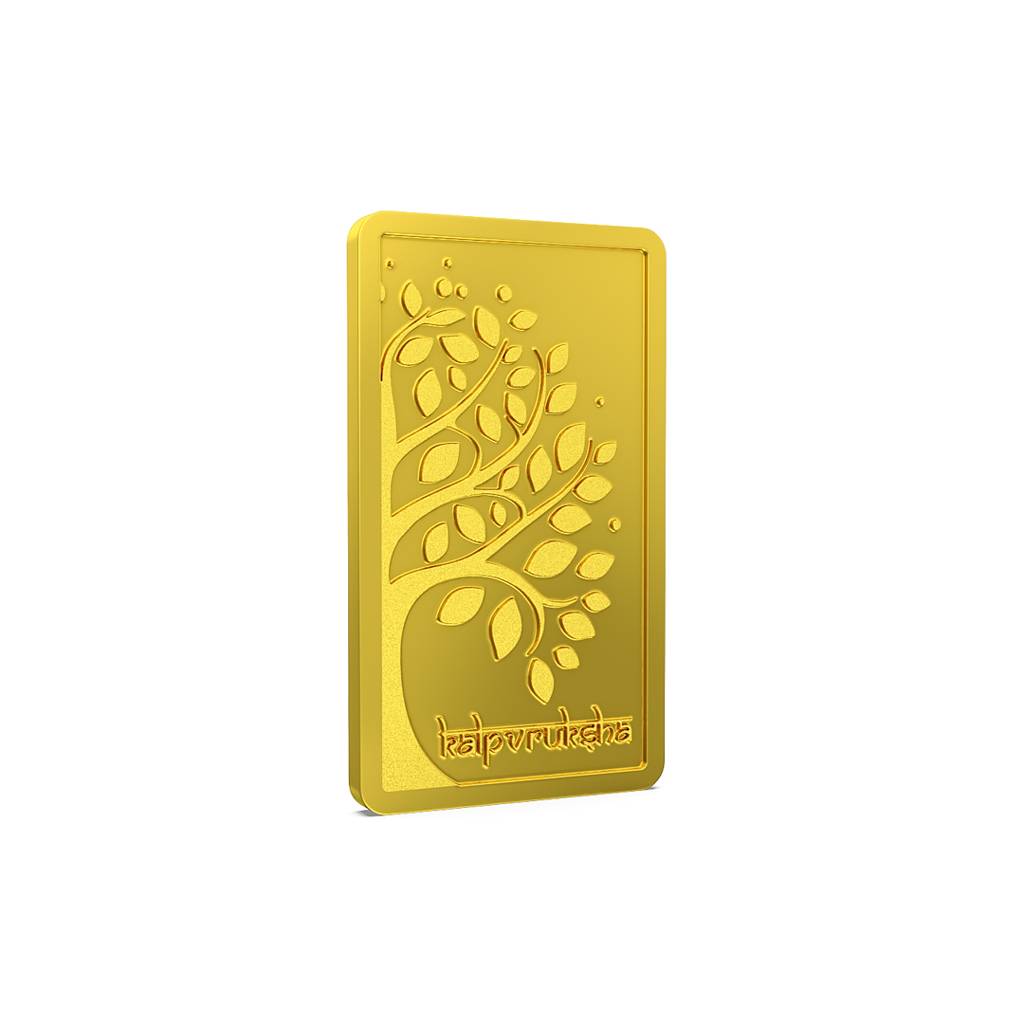 1Gm 24Kt Kalpavruksha Gold Bar 999 : 1gm24ktKalpavrukshaGoldBar999