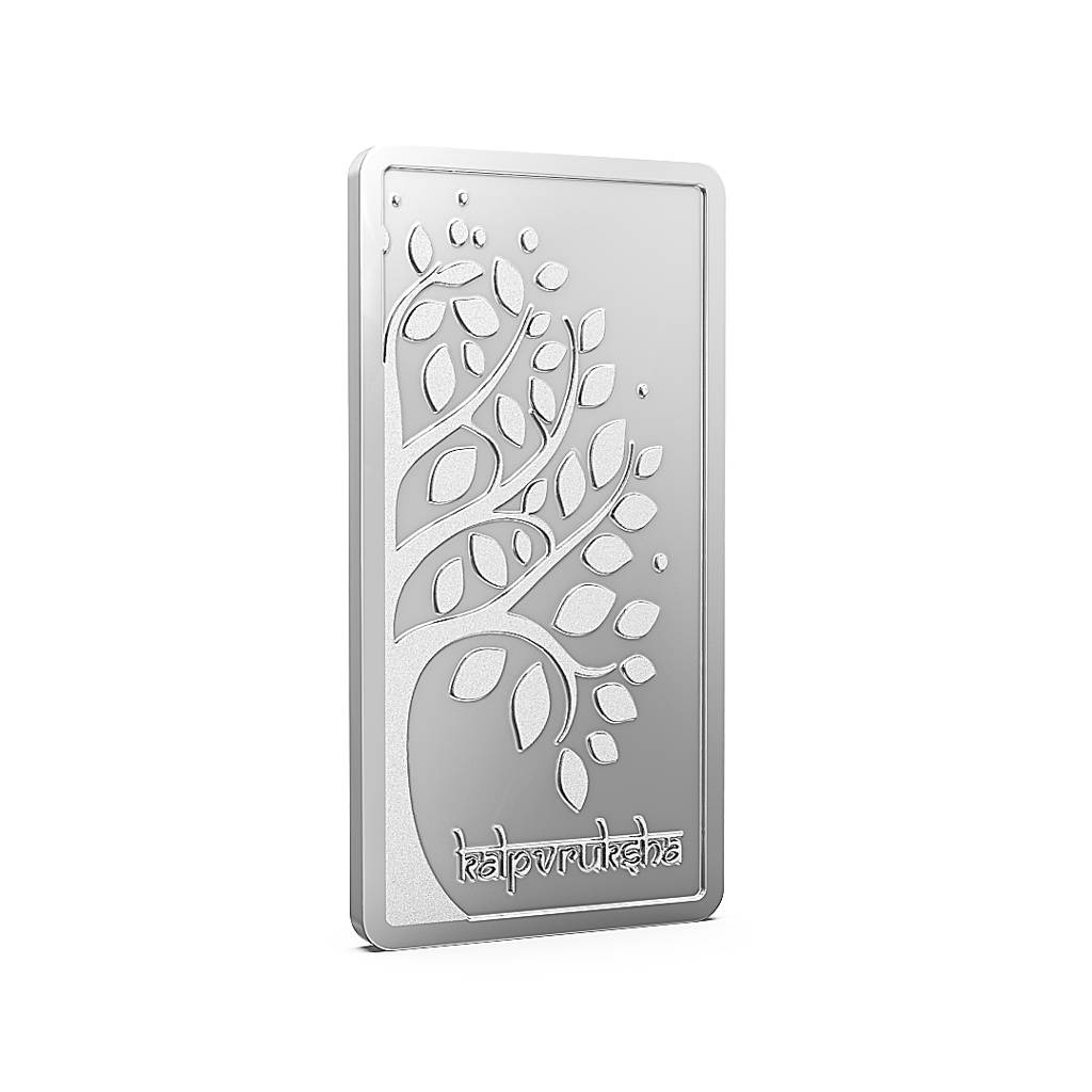 50 Gm Kalpvruksha Silver Bar Pure 999 : 50gmKalpvrukshaSilverBarPure999
