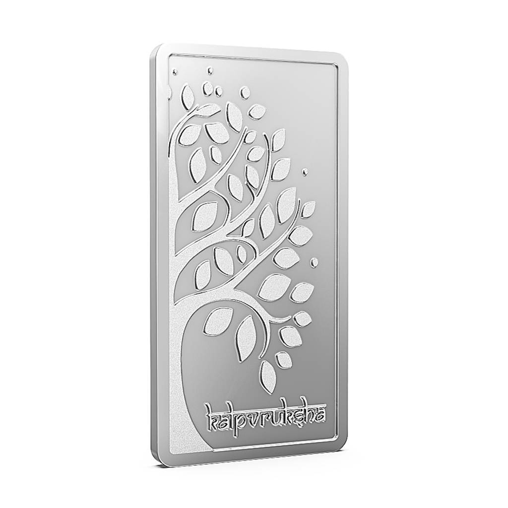 100 Gm Kalpvruksha Silver Bar Pure 999 : 100gmKalpvrukshaSilverBarPure999