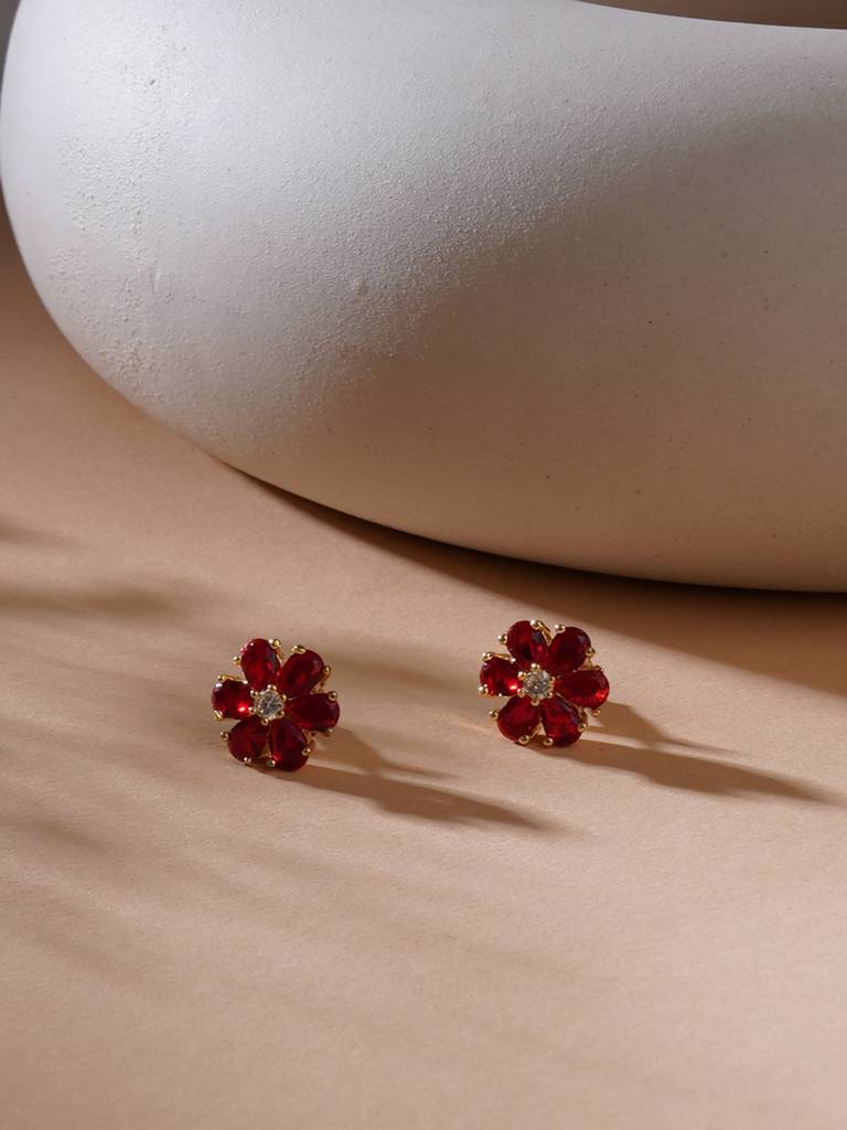 Ruby Stone Studs : RRAUG23-62