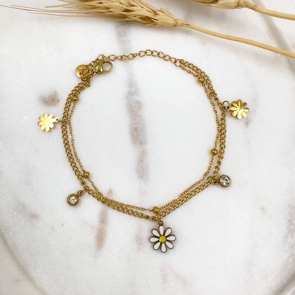 Daisy Charm Bracelet : B-CH-21-0