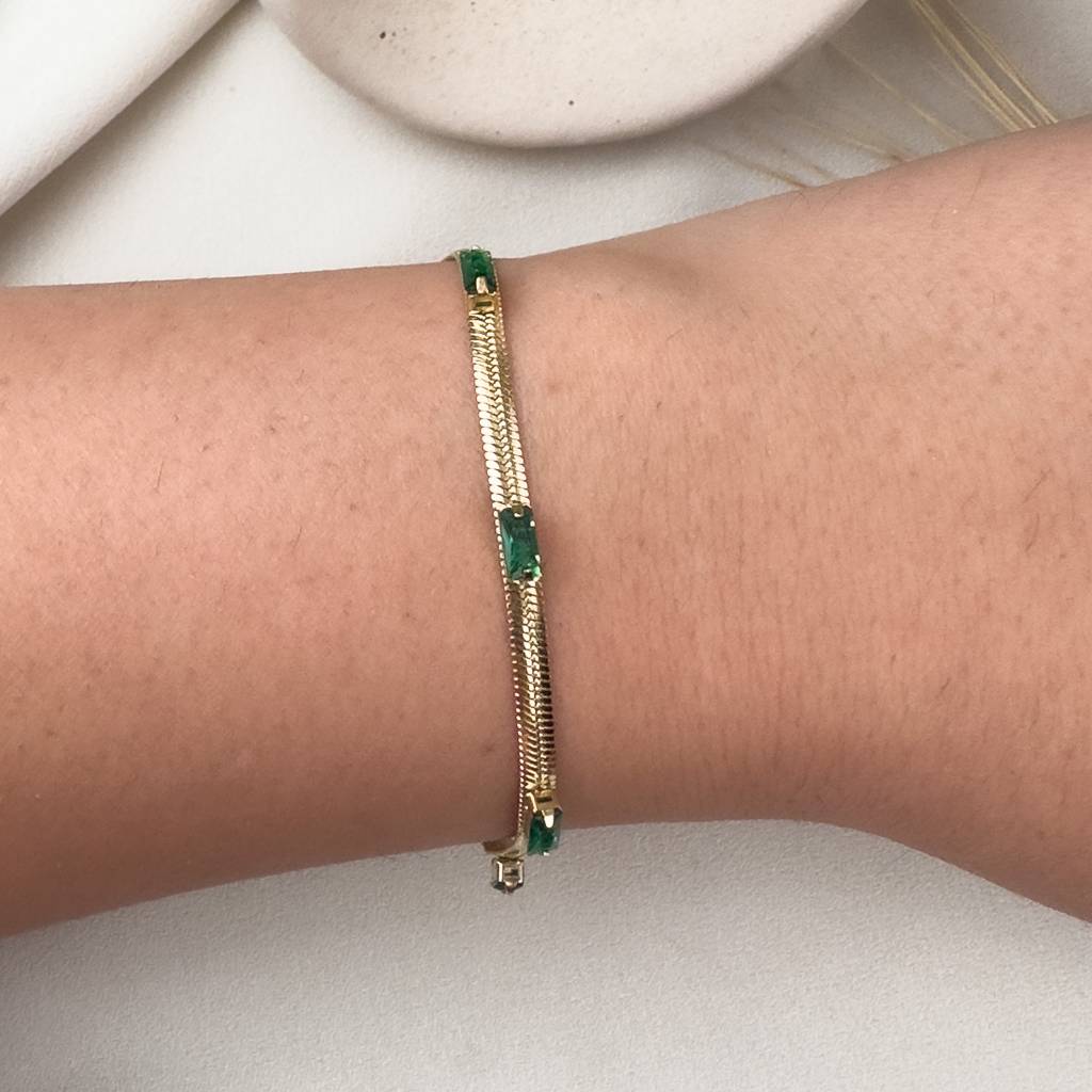 Emerald Morgan Bracelet : B-EM-6-0