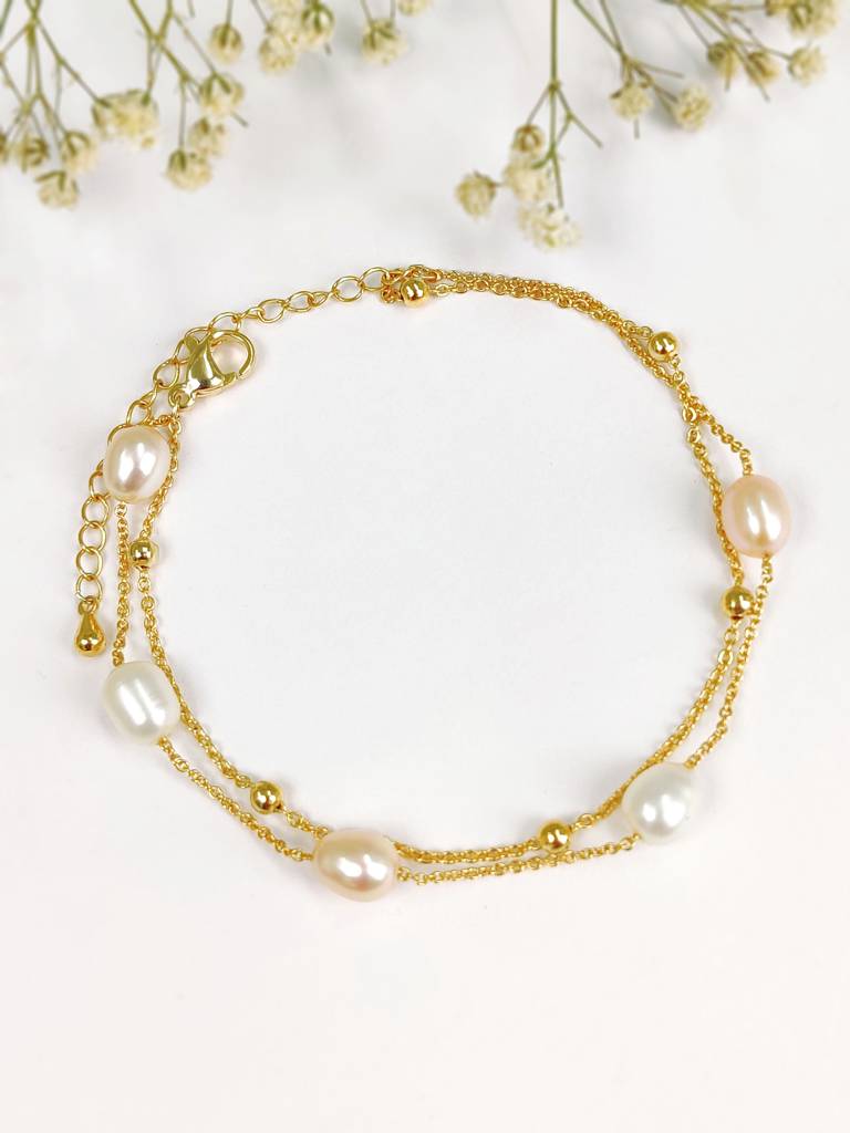 Pearl Layered Bracelet : B-LY-4-0
