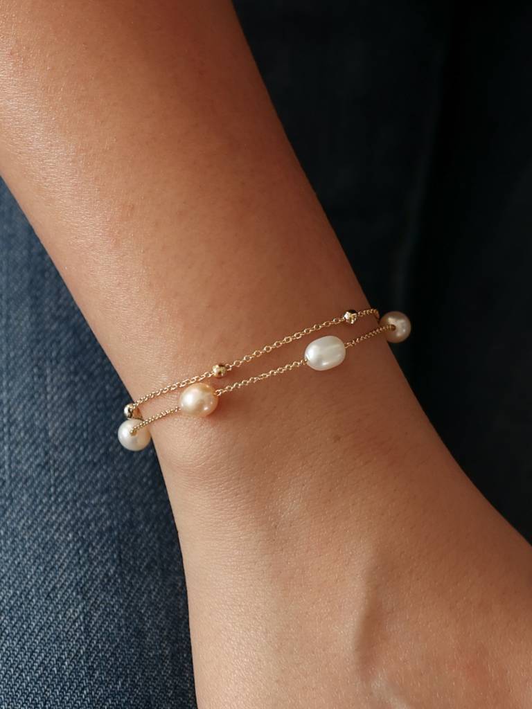 Pearl Layered Bracelet : B-LY-4-0