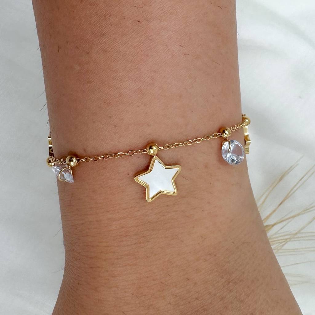 Stevie Star Charm Bracelet ( Gold) : B-ST-11-G