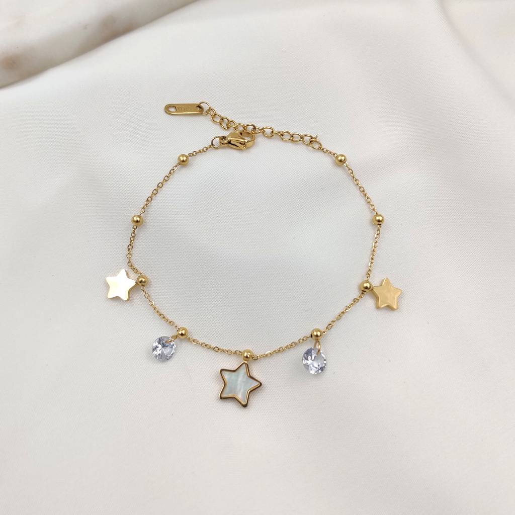 Stevie Star Charm Bracelet ( Gold) : B-ST-11-G