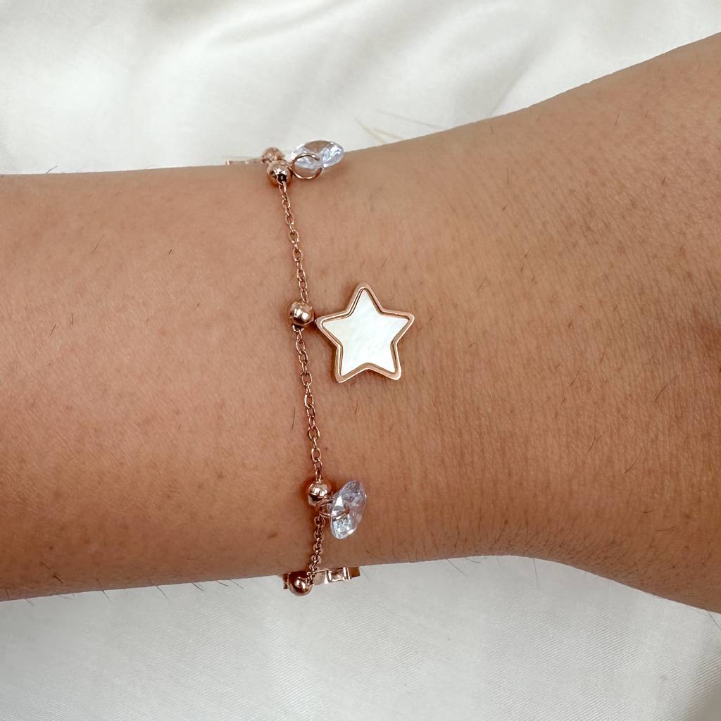 Stevie Star Charm Bracelet (Rosegold) : B-ST-11-RG