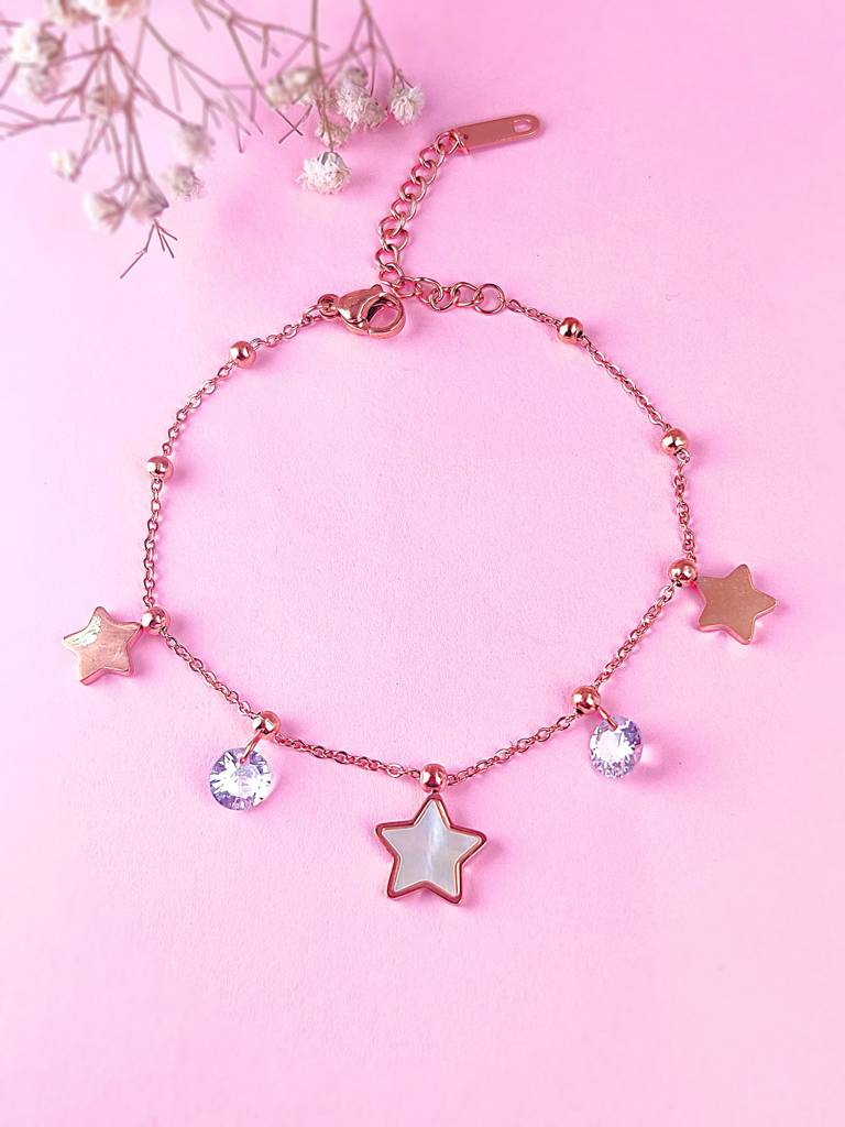 Stevie Star Charm Bracelet (Rosegold) : B-ST-11-RG