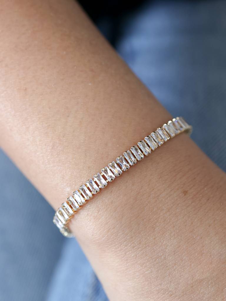 Baguette Tennis Bracelet : B-TE-12-0