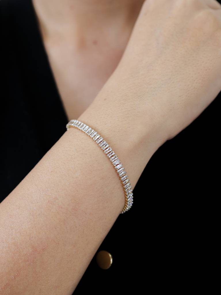 Baguette Tennis Bracelet : B-TE-12-0