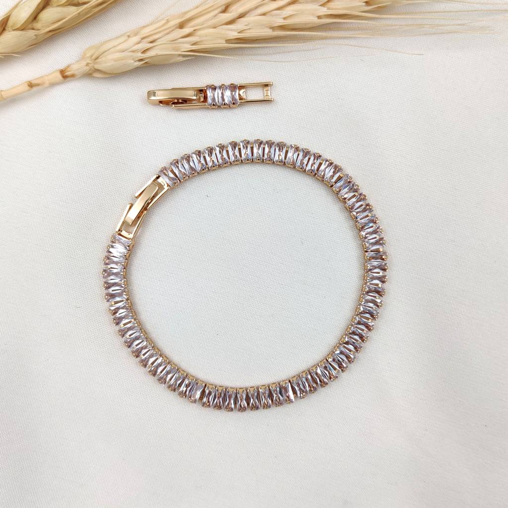 Baguette Tennis Bracelet : B-TE-12-0