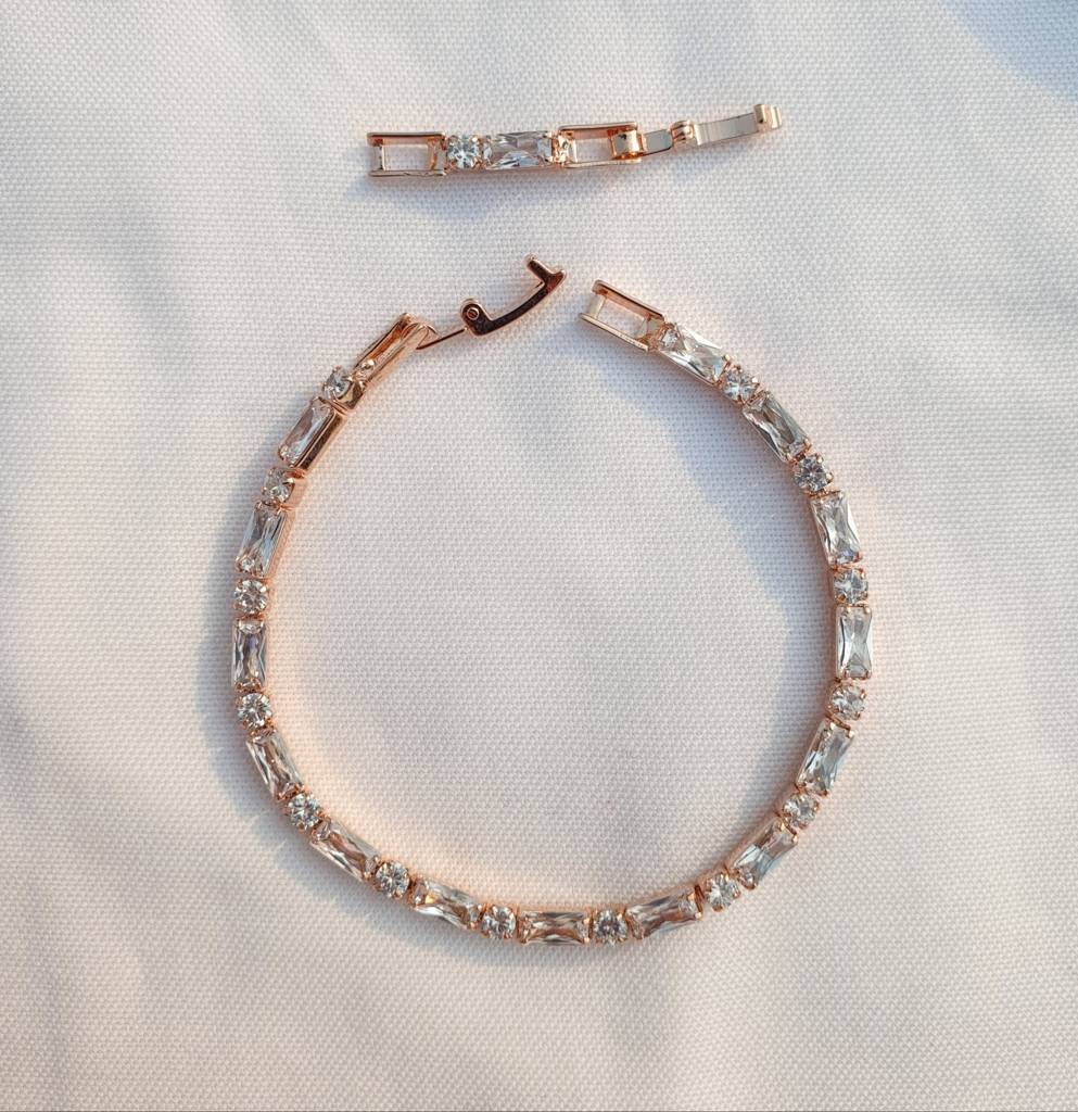 Crystal Samba Tennis Bracelet (Rosegold) : B-TE-5-RG