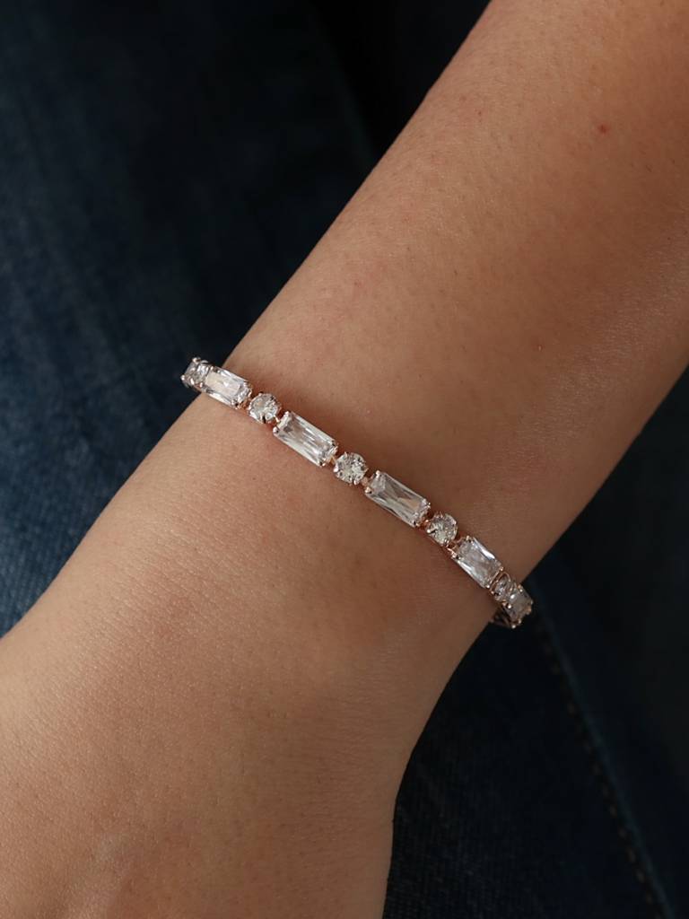 Crystal Samba Tennis Bracelet (Rosegold) : B-TE-5-RG