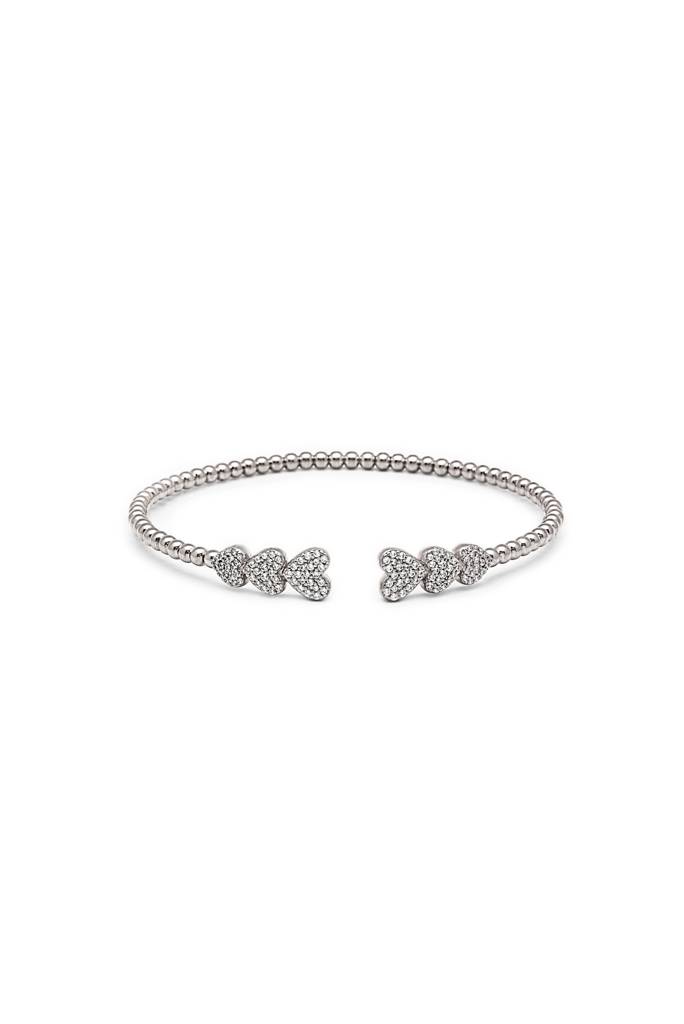 Silberry 925 Sterling Silver Triple-Love Kada : B115
