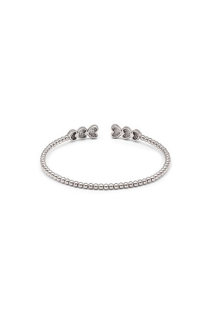 Silberry 925 Sterling Silver Triple-Love Kada : B115