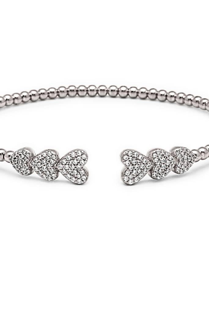 Silberry 925 Sterling Silver Triple-Love Kada : B115
