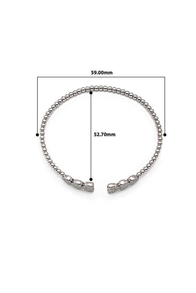 Silberry 925 Sterling Silver Triple-Love Kada : B115