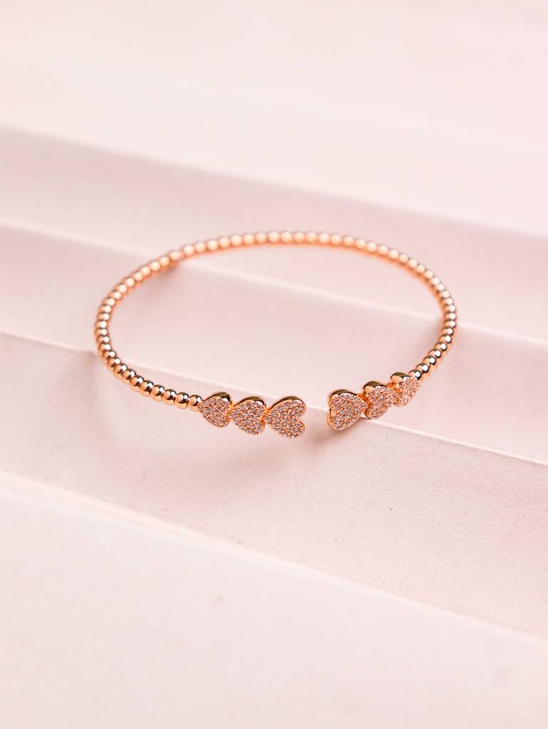 Silberry 925 Sterling Silver Triple-Love Kada : B119